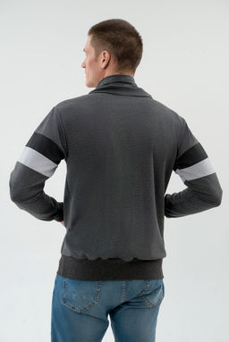 Толстовка мужская из футера Оскар темно-серый макси - Амадэль фото 7