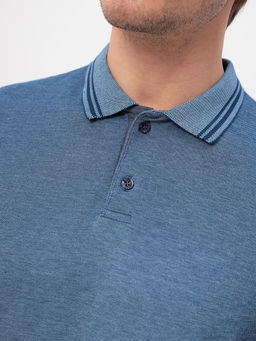 Джемпер мужской с воротником поло короткий рукав GREG G144V-PH4-OZ2 (голубой) фото 5