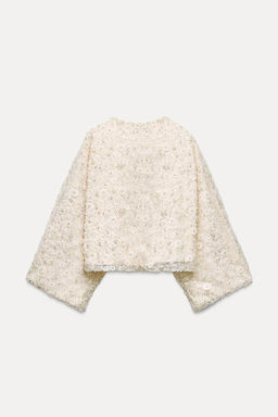 SEQUINNED BEADED CARDIGAN - Zara фото 8