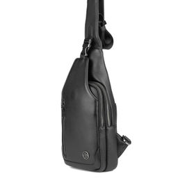 Мужская кожаная сумка-слинг - Barcelo biagi фото 2