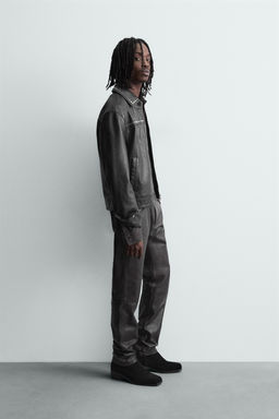 STUDDED LEATHER JACKET - Zara фото 4