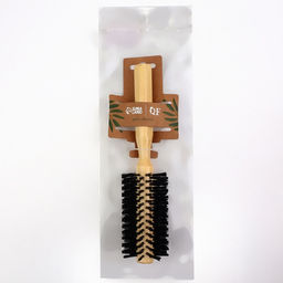 Брашинг для волос, деревянный, искусственная щетина, d=19/50 мм, 22(±1) см