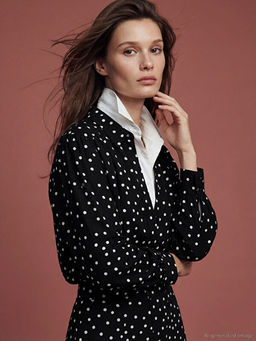 Puantiyeli Poplin Kad?n G?mlek