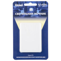 DTL-320 Прямоугольник/White/Sensor Светильник-ночник. С фотосенсором (день-ночь). Белый. ТМ Uniel