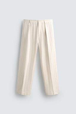 PLEATED STRIPED TROUSERS - Zara фото 7