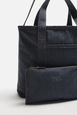 DENIM TOTE BAG - Zara фото 5