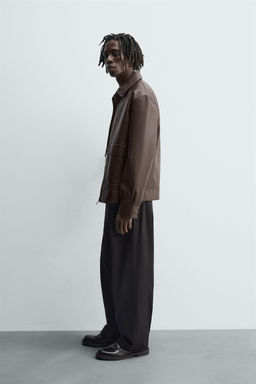 FAUX LEATHER OVERSHIRT - Zara фото 4