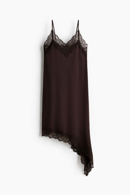 Vestido de tirantes con ribetes de encaje