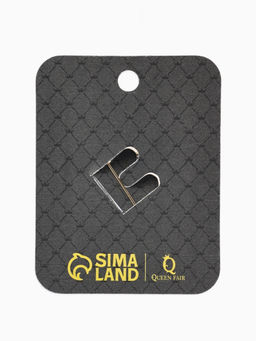 Брошь «Подкова», с бусиной №10, цвет белый в золоте