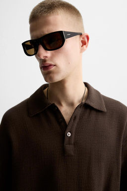 TEXTURED POLO SHIRT - Zara фото 5