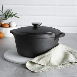 VETTA Кастрюля чугун, 3,8л, d23х10см, чугун крышка, нерж ручка арт. 808-019