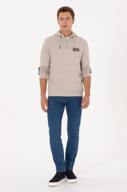 Erkek Regular Fit Yar_m Fermuarl_ Kap__onlu Ta_ Sweatshirt - U.s. polo assn фото 4