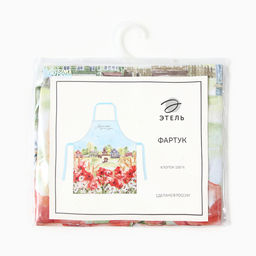 Фартук кухонный «Этель. Маки», 70×60 см, 100% хлопок, рогожка 160 г/м²