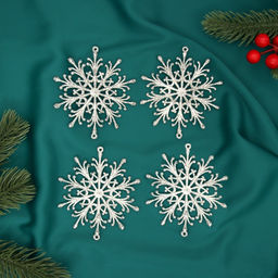 Цена за 3 шт. Ёлочные игрушки набор 4 шт. Зимнее волшебство. Снежинка, d=9 см, МИКС