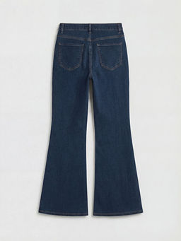 Y?ksek Bel Flare Kad?n Jean Pantolon