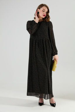 Платье NIKVA н801-10 чёрный в горошек  фото 4