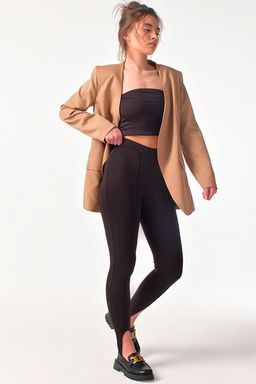 Легинсы трикотажные со штрипками черные - Fly фото 10