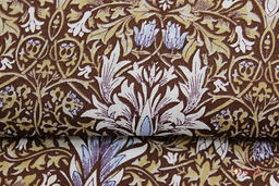 Импорт. хлопок Фантазийные цветы цв.шоколад, ш.1.49м, хлопок-100%, 100гр/м.кв - Купава фото 3