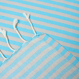 Полотенце - пештемаль пляжное «Полосы», 100×180 см, хлопок 100% голубое