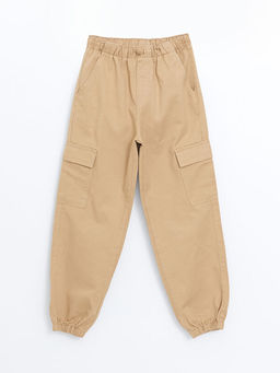 Beli Lastikli K?z ?ocuk Kargo Jogger Pantolon