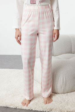 Trendyolmilla Siyah %100 Pamuklu Ay?c?kl? Ekoseli Orme Pijama Tak?m? THMAW25PT00088  фото 5