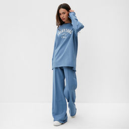 Свитшот женский MIST Cozy style, синий, размер 48