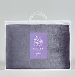 Плед Квин  150х200 цв. темно-серый, Ecotex  фото 3