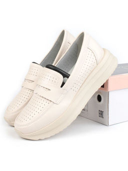 03-SD4-1D BEIGE Полуботинки женские (натуральная кожа)