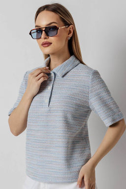 Блузка женская 4527/02/Голубой - Rise фото 4