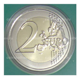 Монета 2 евро 2021 года Франция  XXXIII летние Олимпийские игры, Париж 2024 (в зеленом блистере)