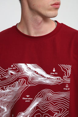 Лонгслив унисекс с принтом Карта ЛГ-01