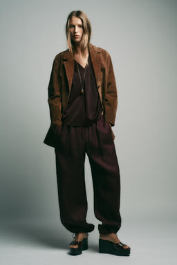 SATIN BLOUSE WITH CAPE SLEEVES - Zara фото 13