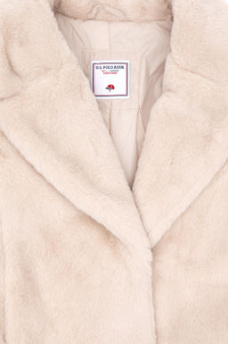 Кремовое пальто для девочки Неожиданная скидка в корзине - U.s. polo assn фото 4