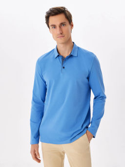 Джемпер мужской с воротником поло GREG G155-PO1246-SA5047 (джинс)