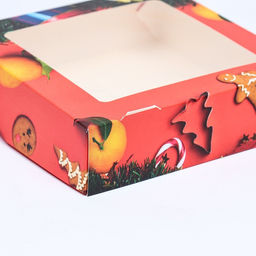 Цена за 20 шт. Коробка складная с окном Апельсин, 15 х 15 х 4 см - UPAK LAND фото 4