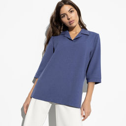 Блуза Комфортная классика (блю) - Charutti фото 2