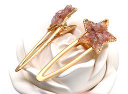 Заколка зажим Звезда с турмалином 7,5*3*1,8см - Радуга камня фото 13