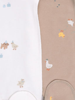 К 6541-2уп/милые животные,веселые гуси набор комбинезон (слип) яс