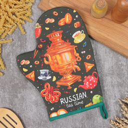 Варежка-прихватка Этель Самовар 20х28 см, 100% хл, ватин 250 г/м2