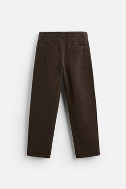 TEXTURED STRAIGHT-LEG TROUSERS - Zara фото 7