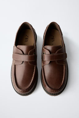 LEATHER BOAT SHOES - Zara фото 4