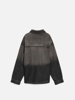 ACOOLA / Сорочка верхняя джинсовая детская для мальчиков Uti черно-серый фото 2