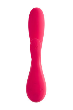 Нереалистичный вибратор Satisfyer Mono Flex, силикон, красный, 20,4 см.