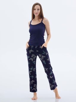 Пижама с халатом МИШЕЛЬ: брюки, топ, халат (тёмно синий №15) - Ивановская трикотажная компания фото 6