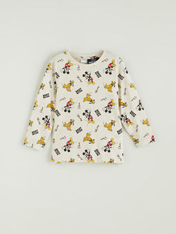 Mickey Mouse Bask?l? Erkek ?ocuk Pijama Tak?m