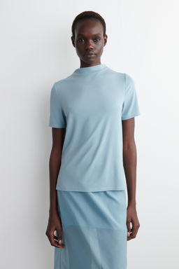 CAMISETA CON CUELLO DRAPEADO - H&m фото 2
