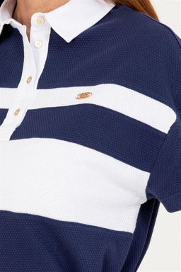 Женская темно-синяя футболка - U.s. polo assn фото 14