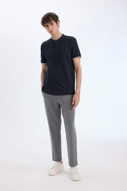 Modern Fit Dik Yaka K?sa Kollu Polo Tisort - Defacto фото 11