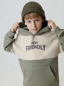 КР 302916/бежевый,хаки к642 джемпер (худи) для мал