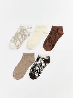 Desenli Kad?n Patik ?orap 5li